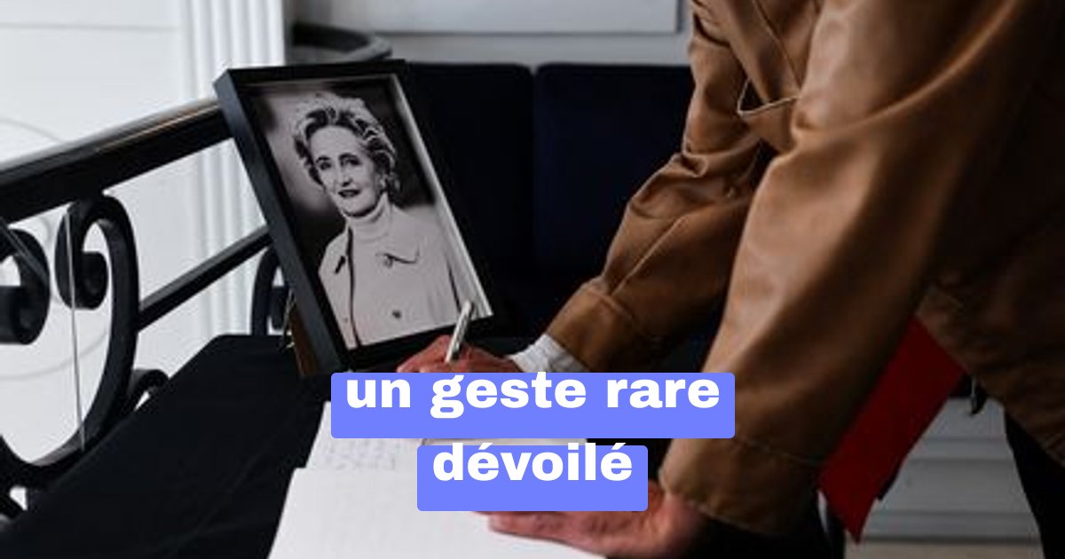 Une veuve emblématique, un dernier message surprenant à l’Élysée